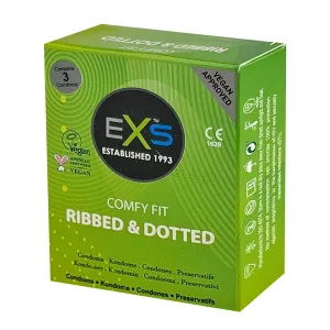 EXS Comfy Fit Ribbed & Dotted 3's Pack